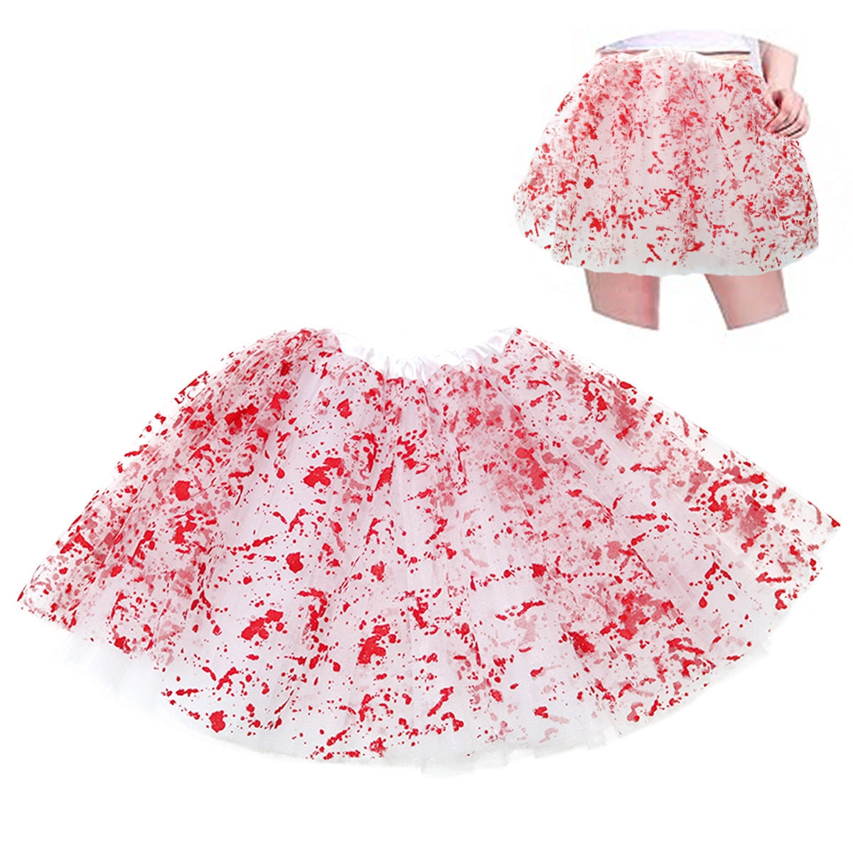 Halloween Cosplay Blood Skirt Tulle Skirt