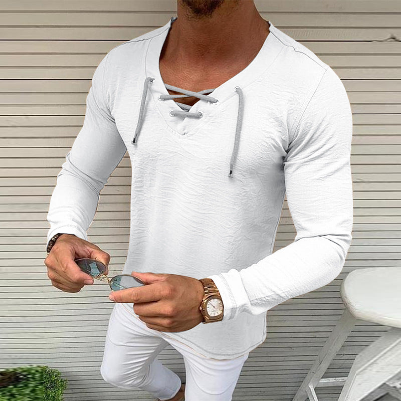 Solid Color Short-Sleeved T-Shirt Tops Compassionate Men