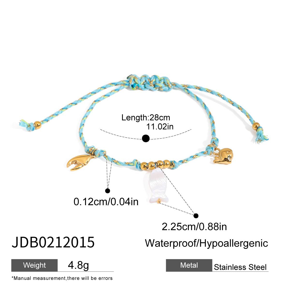 Marine Woven Diy Bracelet Stainless Steel