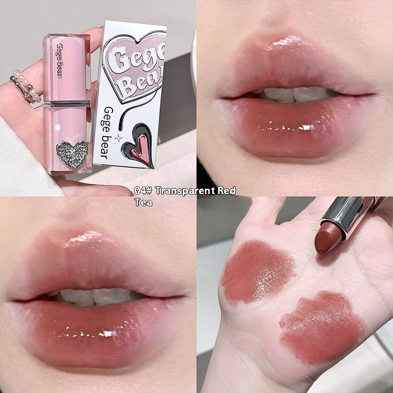 Crystal Transparent Runcai Sandwich Lipstick Glossy Mirror