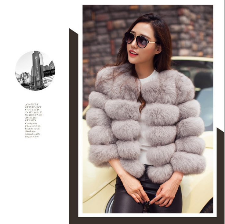 FAUX Fur Coat Elegant Thick Warm Outerwear Fake Fur Jacket Chaquetas Mujer