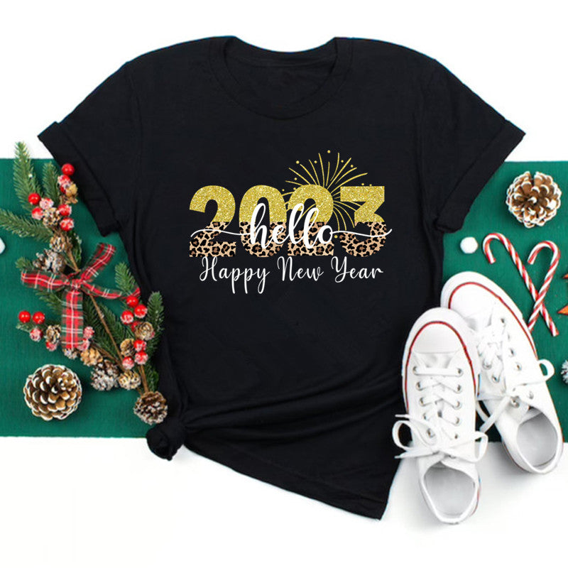 Printed Annual Party Short Sleeve T-shirt Tops For Men And Women