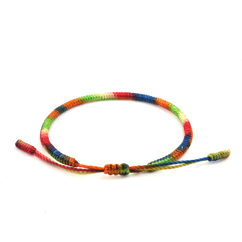 Colorful energy bracelet braided rope