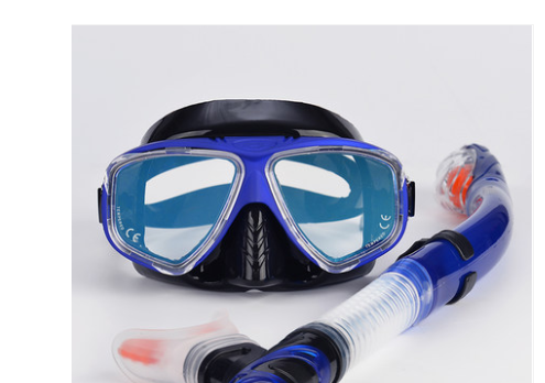 Snorkeling Sambo Set Full Dry Snorkel Large Frame Anti-fog Myopia Goggles Swimming Equipment Mask