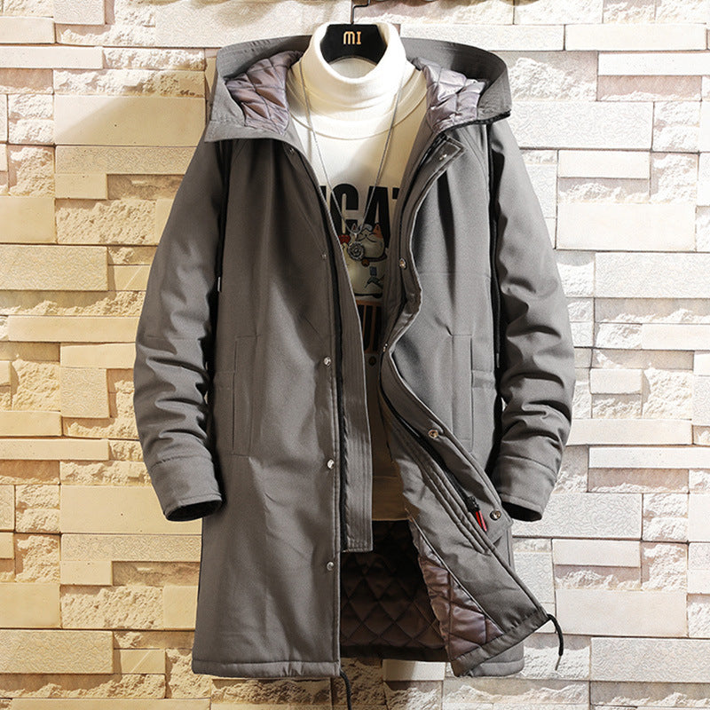 Men's New Casual Mid-length Cotton Coat