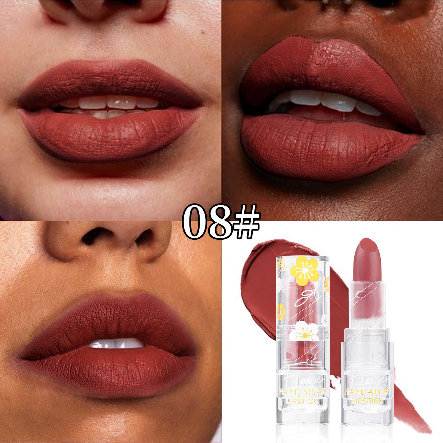 Matte Lipstick 12 Colors Handaiyan Makeup Matte Waterproof
