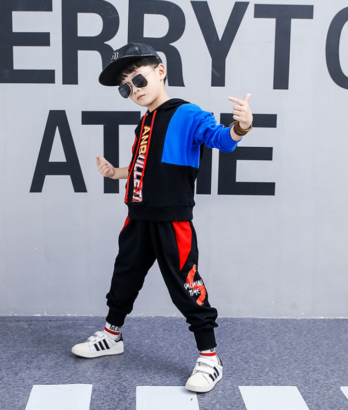 Boys spring suit 2021 new Korean children's clothing in the big boy boy long-sleeved sports two-piece suit tide clothes