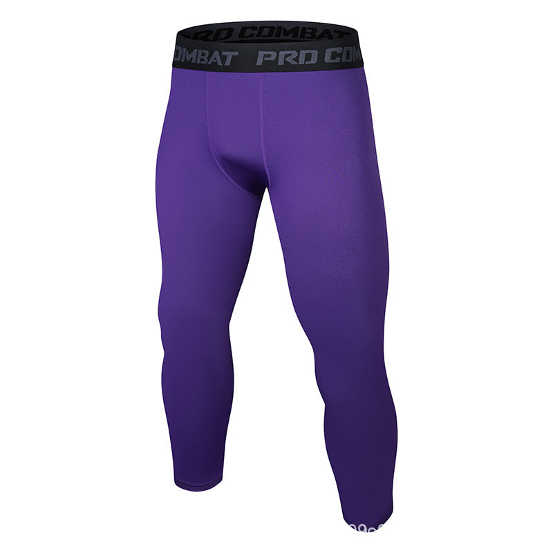 Outdoor Fitness Running Tight Cropped Pants Men