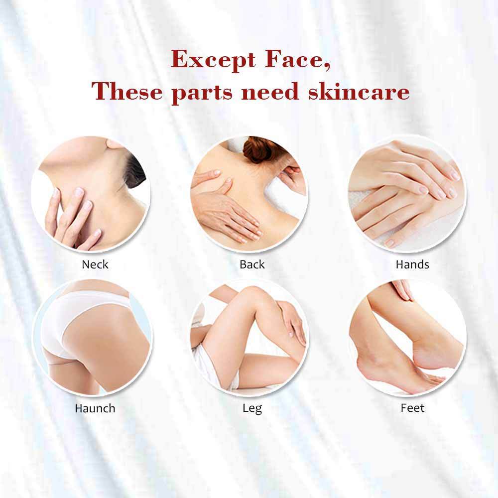 Exfoliating gel gently removes dead chicken skin