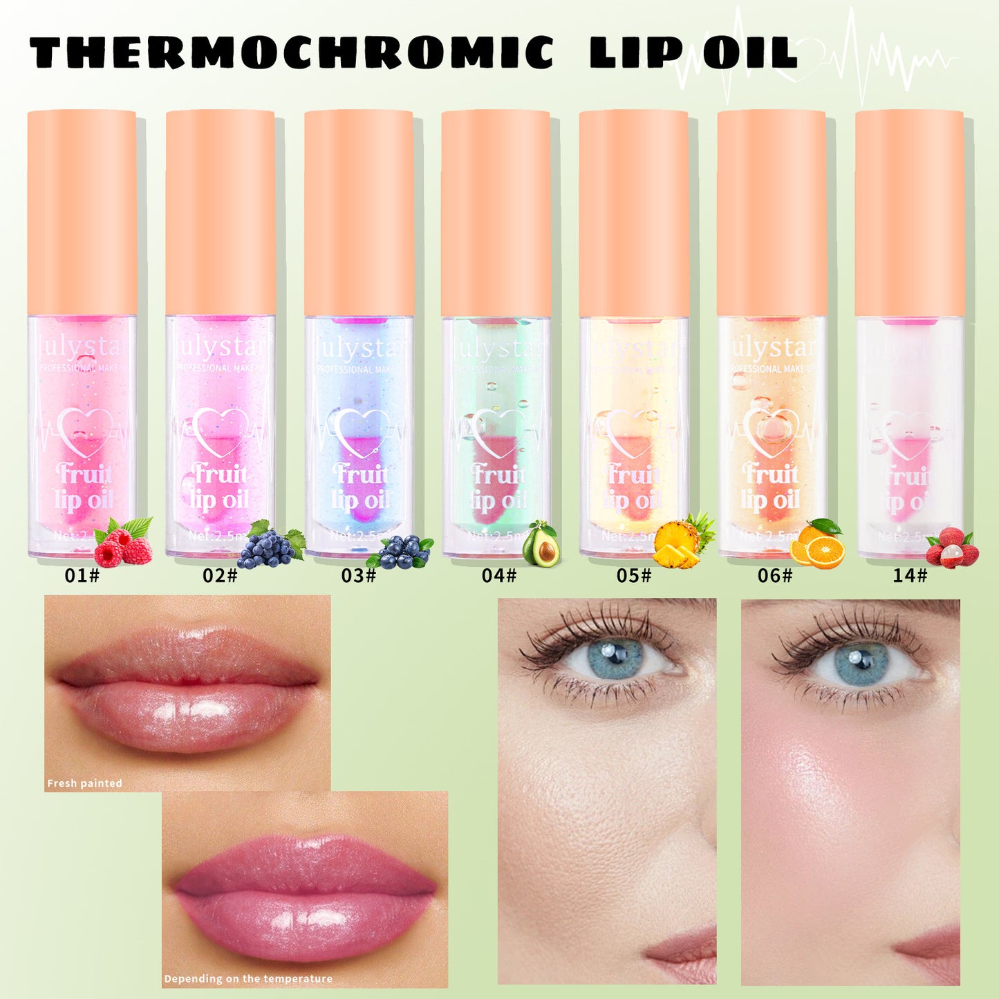 20 Colors Fruit Lip Lacquer Water Light Transparent Moisturizing