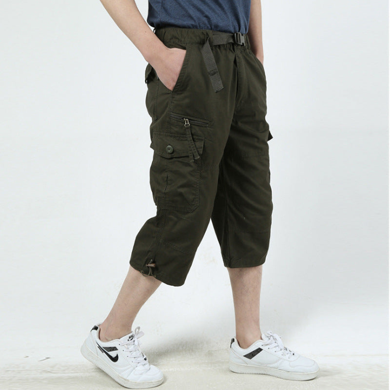 Summer Loose Cropped Trousers Shorts Men 7 Points