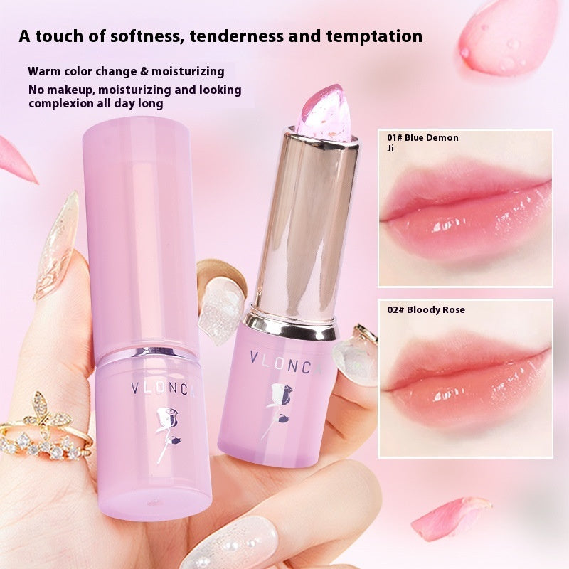 Flowers Jelly Color Changing Lipstick Not Easy To Change Color And Moisten