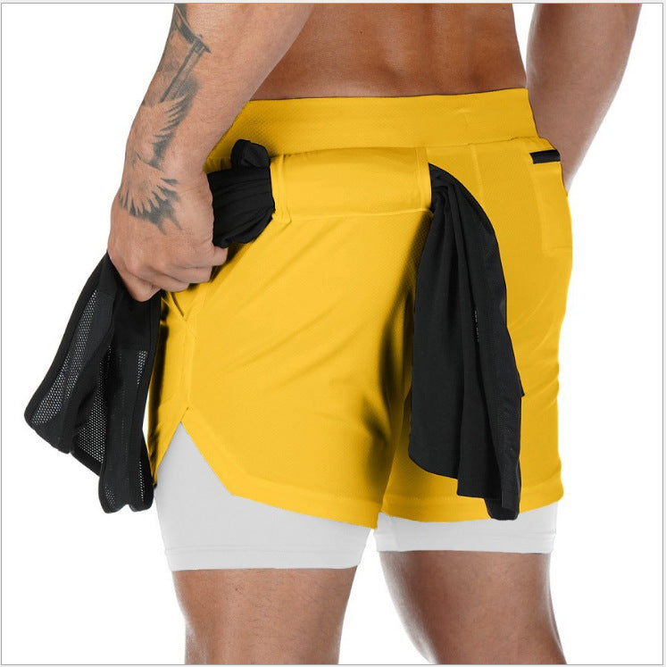 Summer Running Shorts Men 2 in 1 Sports  Shorts