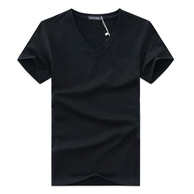 Men V Neck Cotton Short Sleeve T-Shirts