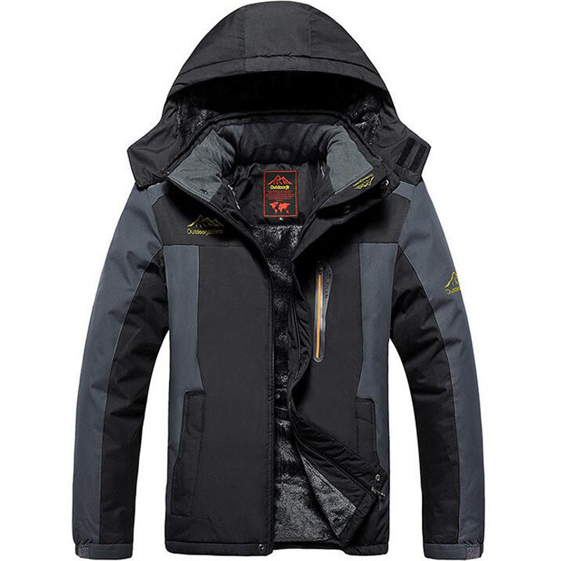 Winter Windproof And Cold-resistant Fleece-lined Thickened Mountaineering Jacket