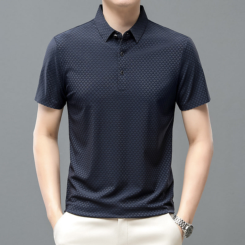 Lapel Polo Shirt Seamless Men's Top