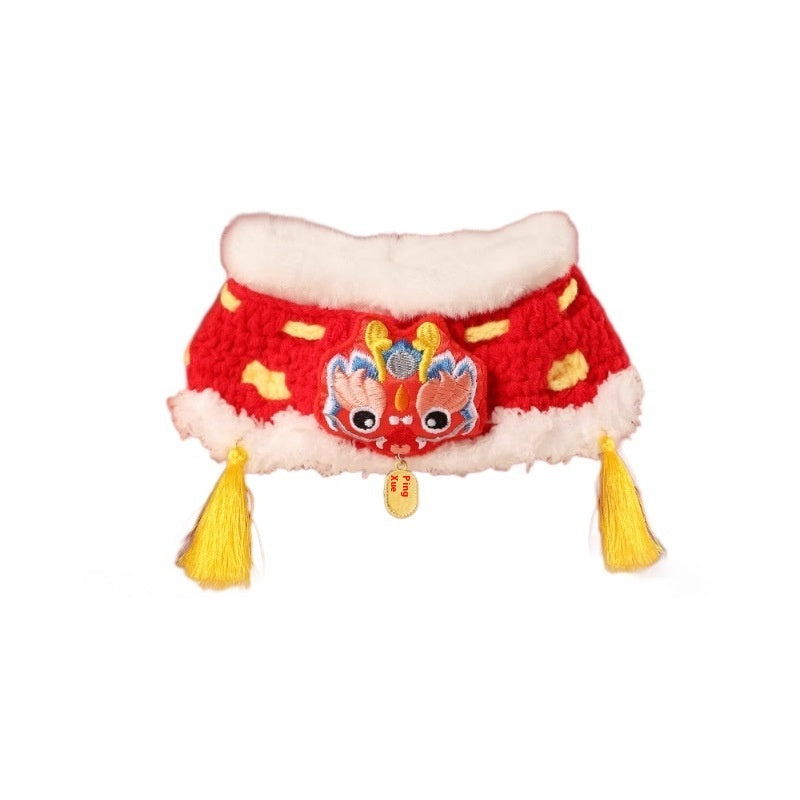 Pet Cat Clothes New Year Scarf Collar