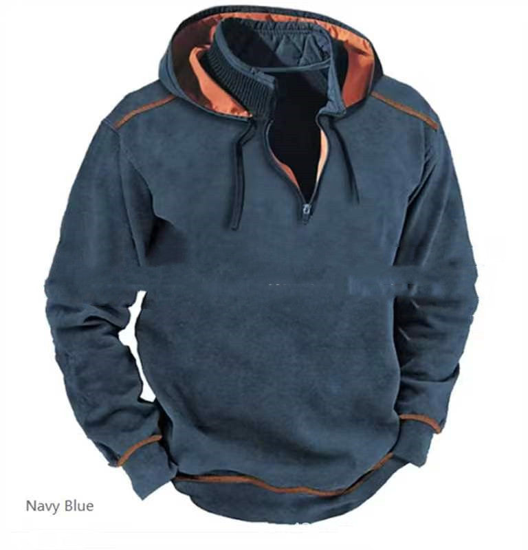 Contrast Color Fashion Men's Hoodie