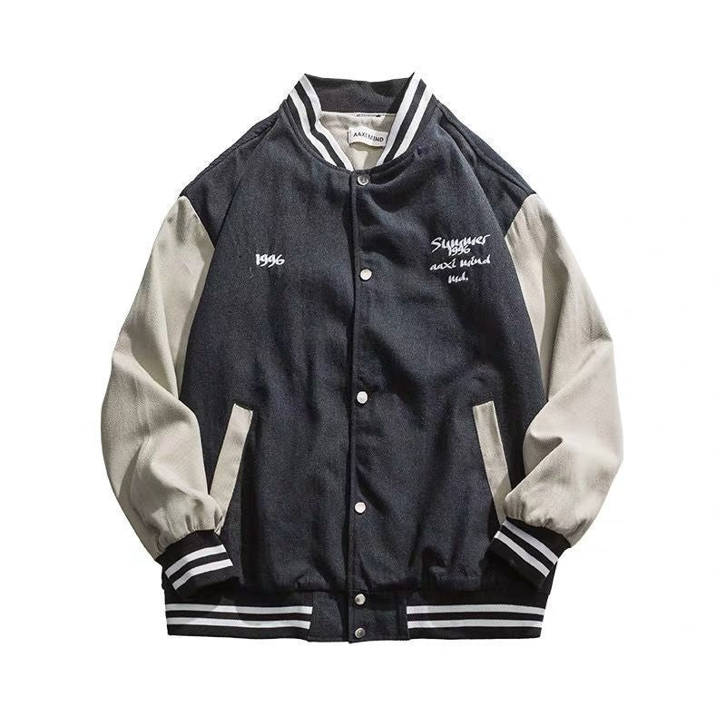 Japanese Baseball Uniform Jacket Men Loose