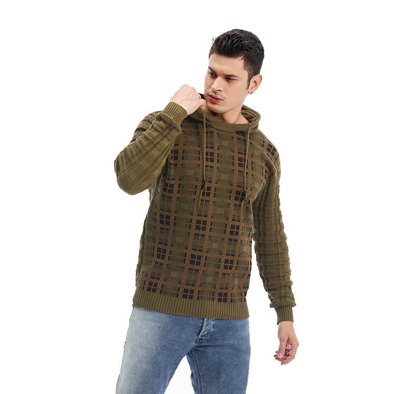 Breathable Outdoor Sports Pullover Plaid US Size Men Hoodies