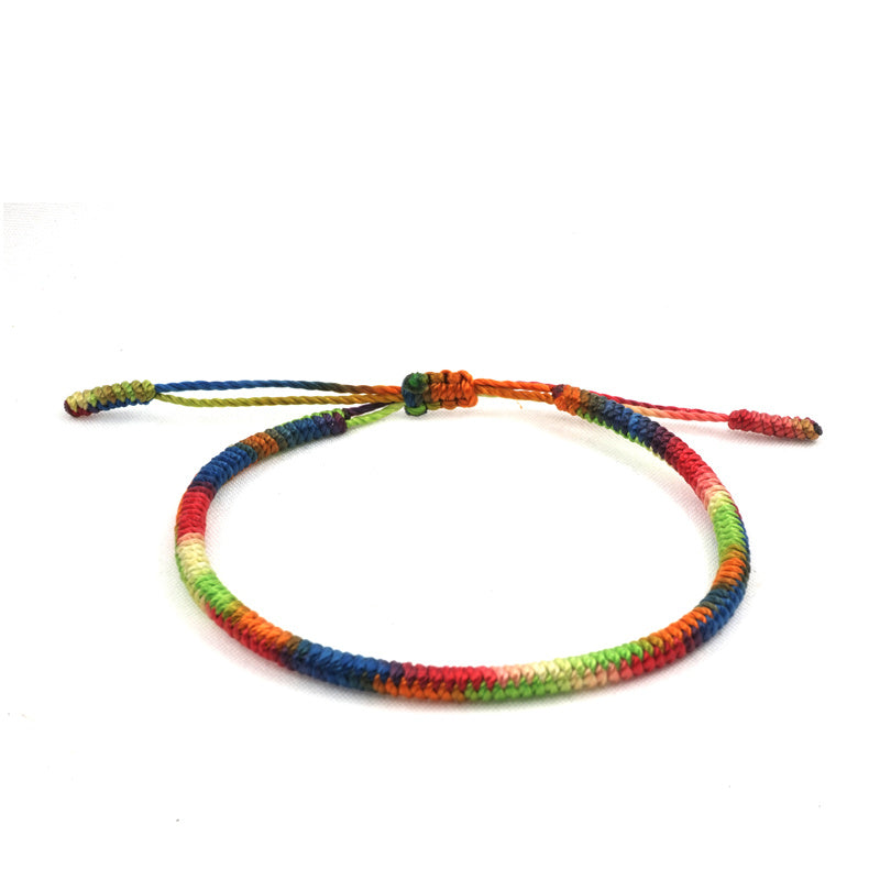 Colorful energy bracelet braided rope