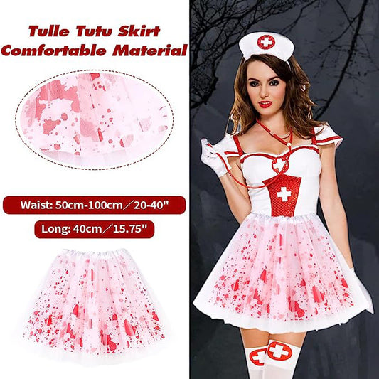 Halloween Cosplay Blood Skirt Tulle Skirt