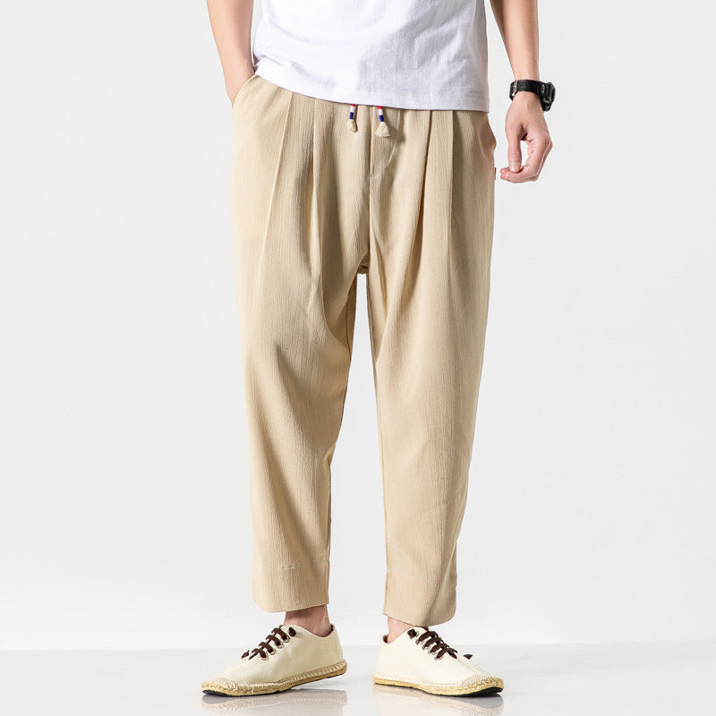 Trendy Retro Harlan Cropped Pants Men