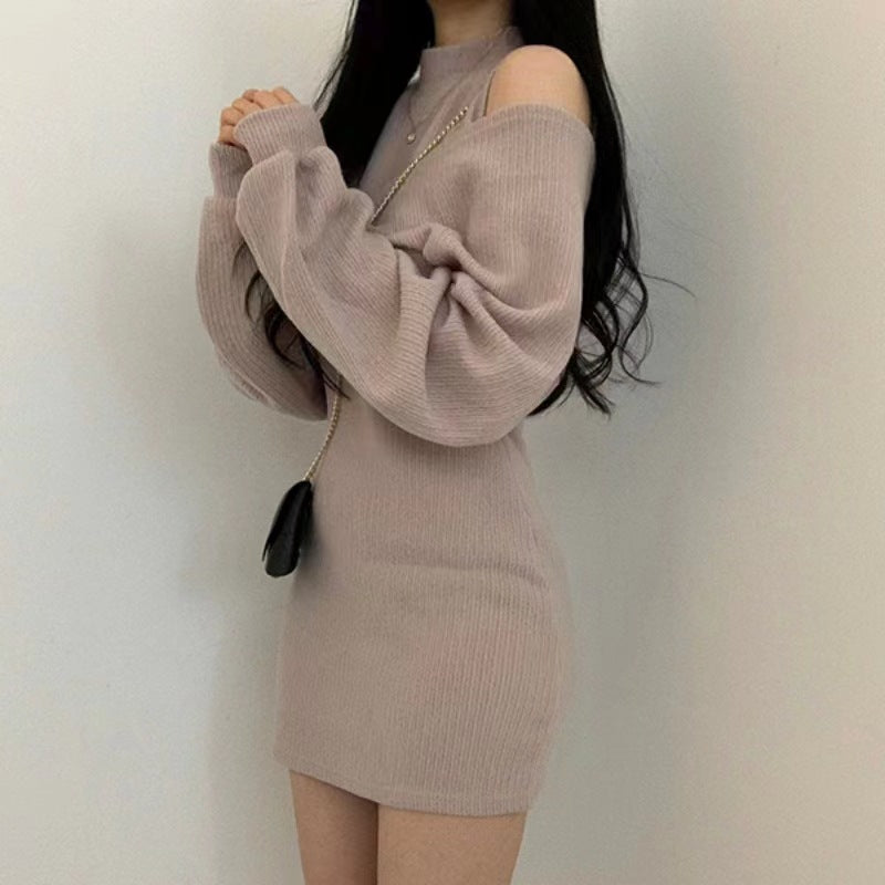 Fashion Cover Up Sweater Two-piece Set For Women