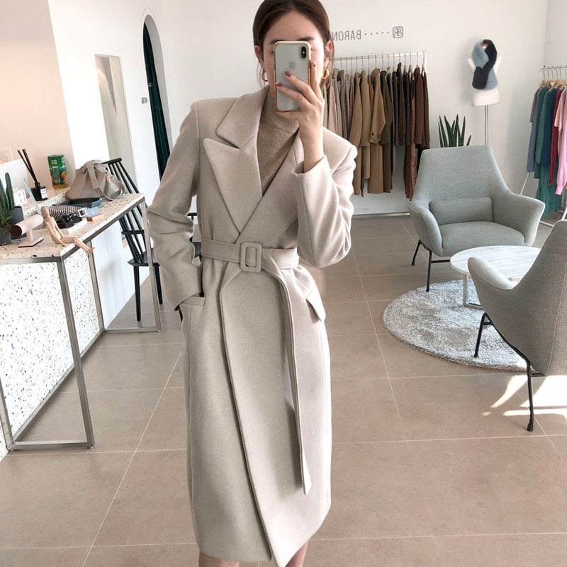 Women Long Coat For Autumn Or Winter Warm Fashion