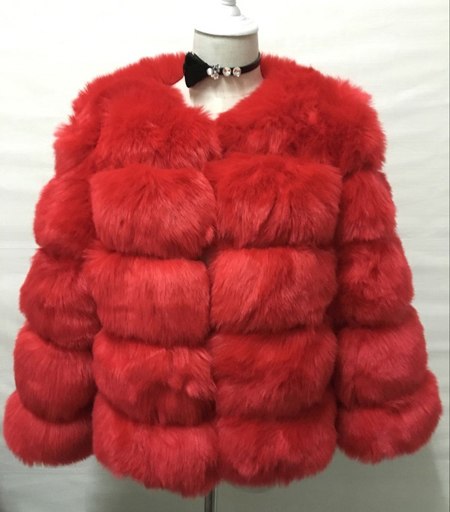 FAUX Fur Coat Elegant Thick Warm Outerwear Fake Fur Jacket Chaquetas Mujer