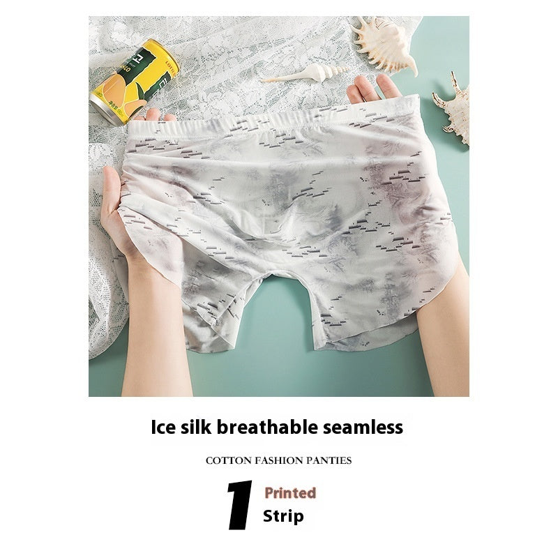 Ice Silk Sense Seamless Ultra-thin Transparent Men's Underwear Male U Convex Big Bag