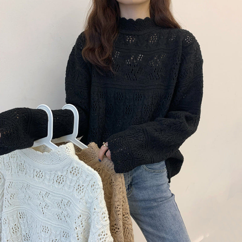 Knit  Women Loose-fitting Sweater