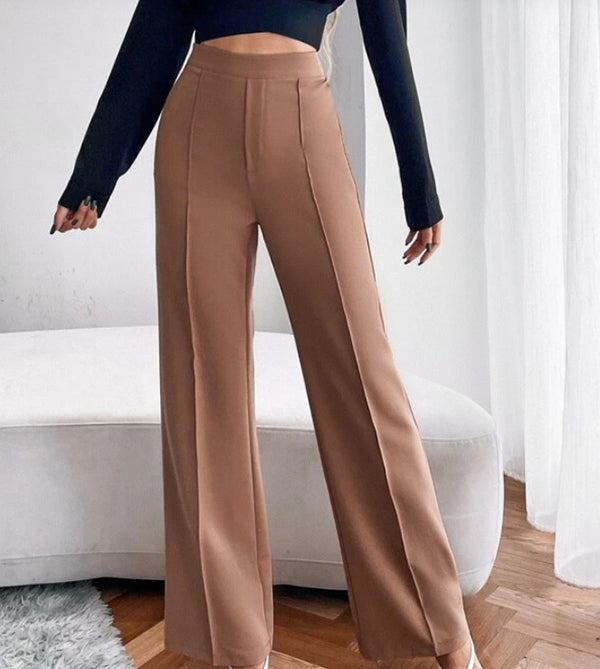 Loose Straight Pants Women High Waist Casual Trousers