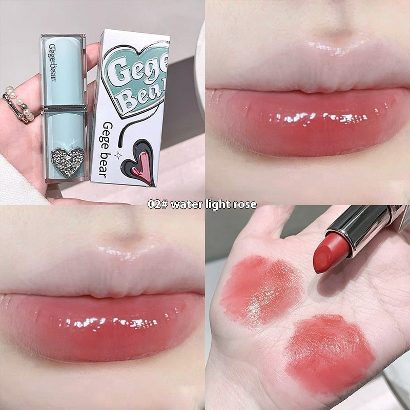 Crystal Transparent Runcai Sandwich Lipstick Glossy Mirror