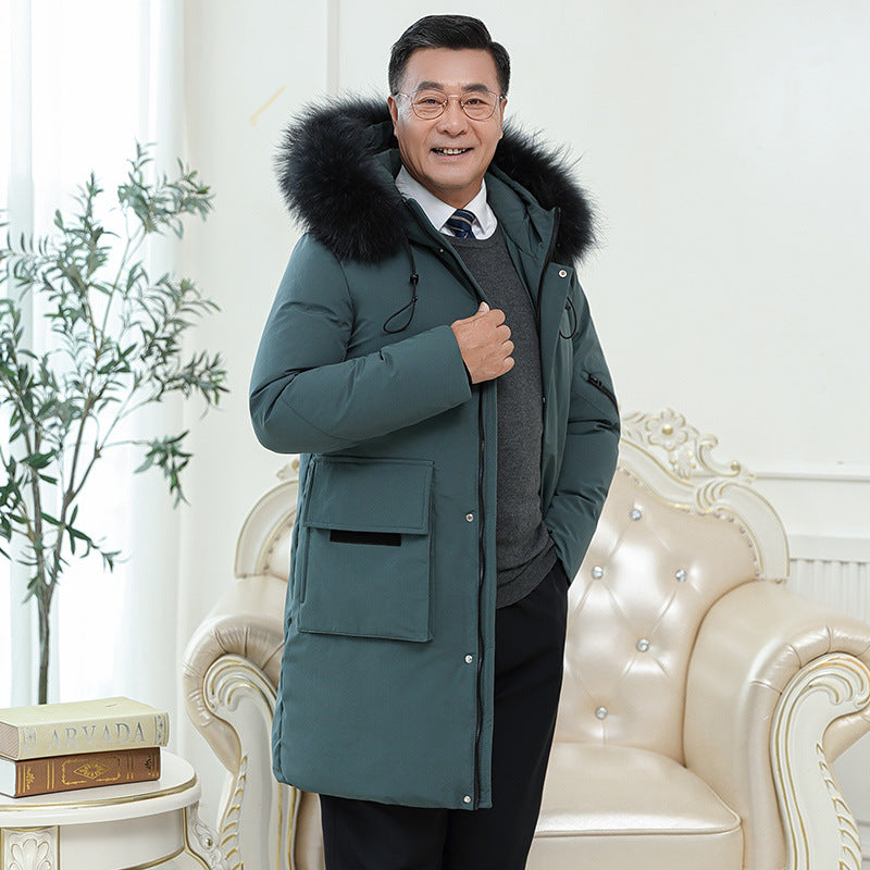 Winter New Thick Mid-length Cold-proof Warm Men's Coat