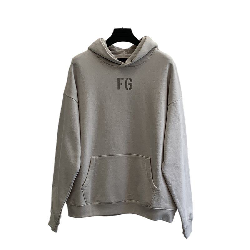 FOG Season 7 Main Line Flocking Fugui FG High Street Fleece-lined Hoodie Sweater Men And Women