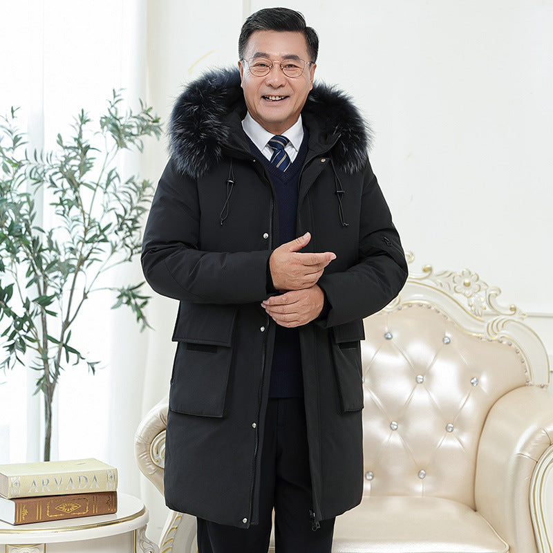 Winter New Thick Mid-length Cold-proof Warm Men's Coat