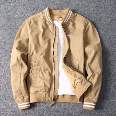 Spring And Autumn Thin Stand-up Collar Flight Jacket Men