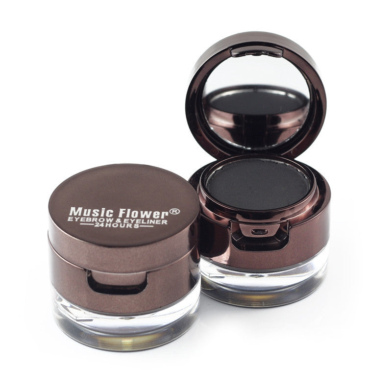 Music Flower Brown  Black Gel Eyeliner Eyebrow Powder