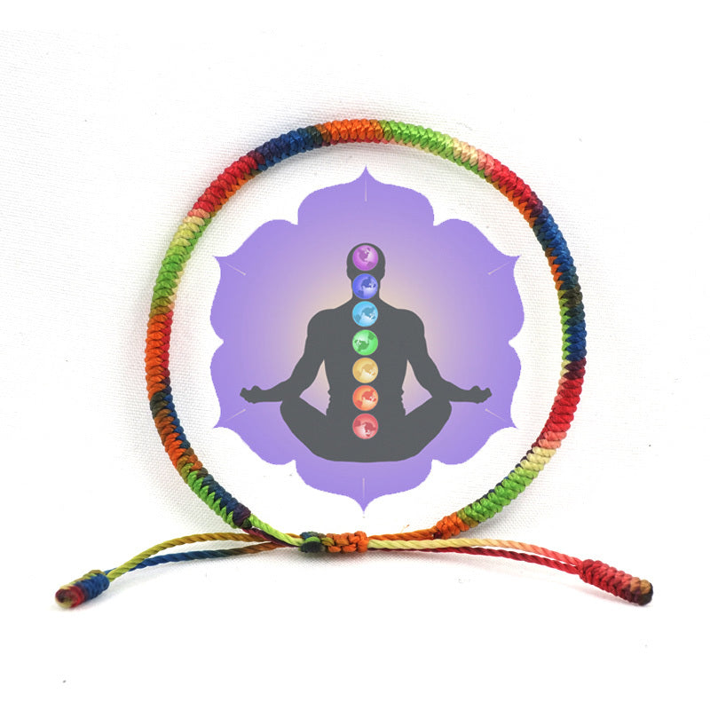 Colorful energy bracelet braided rope