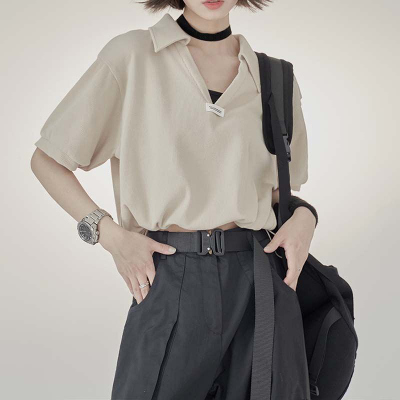 Summer Korean Short Top Collar For Women