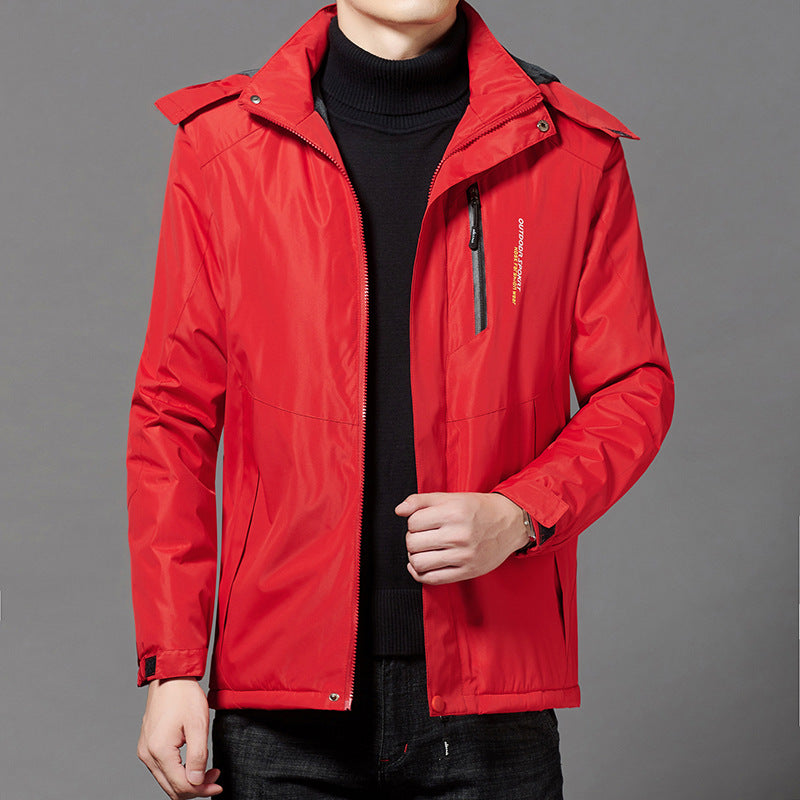 Men Coat Thickened Windproof And Warm