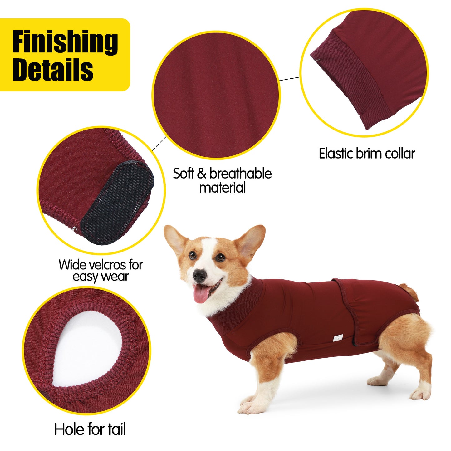 Wearing Pet Dog Clothing After Sterilization