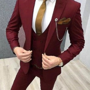 Men's Groom Best Man Suit Three Pieces