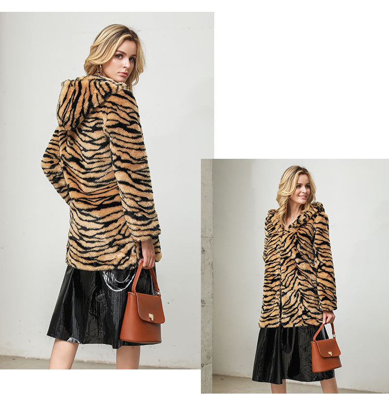 Faux Fur Coat For Women In Long Hair