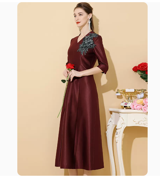 Westernized Broad Lady Style Dress