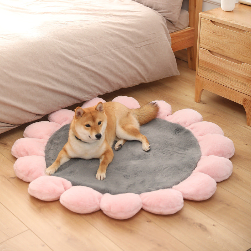 Cute pet flower mat dog cat sleeping mat