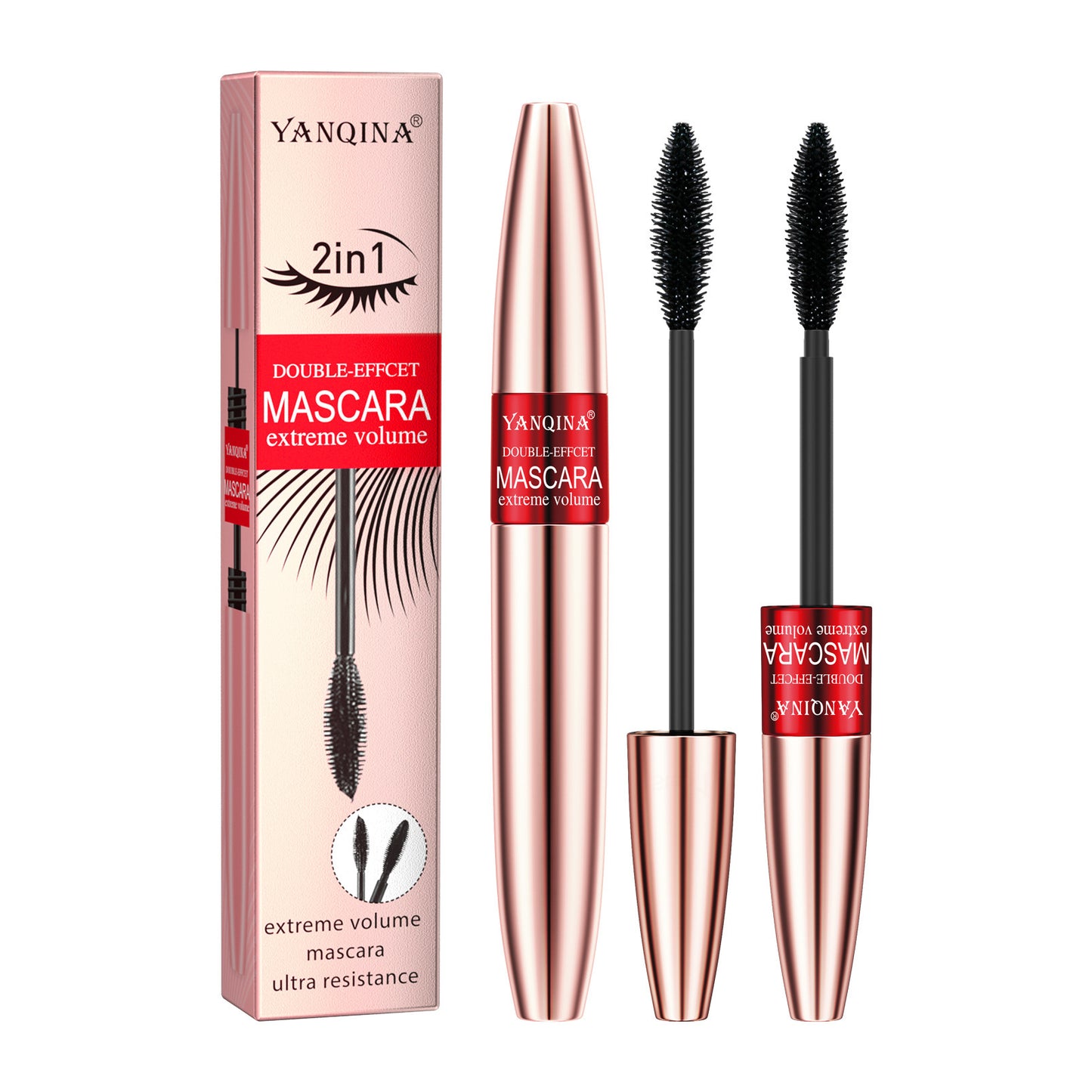 Face Makeup Double-headed Mascara 2-in-1 Not Smudge Long