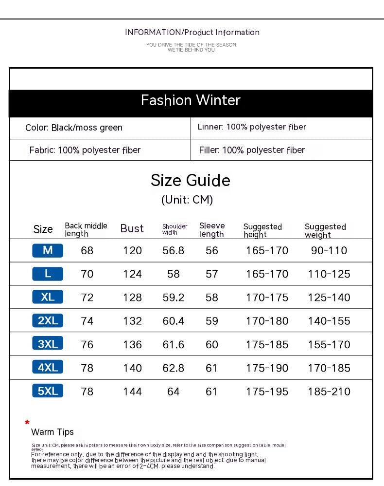 Workwear Hooded Warm Cotton-padded Coat Multi-bag Loose Casual Top Coat