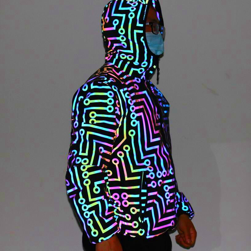 Men And Women Colorful Reflective Jacket